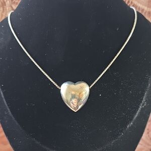 Elegant Silver Heart Necklace